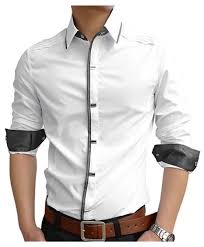 White Shirt With Shoulder Stripes Mens Shirt Dress Men Fashion Casual Shirts Men Shirt Style