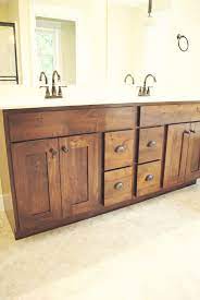 Custom House Master Bathroom Vanity Stained Knotty Alder Wood Double Vanity Bathroom Master Bathroom Vanity Bathrooms Remodel