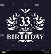 33 Jahre Geburtstags-Logo, Luxus-Design-Feier zum 33. Geburtstag  Stock-Vektorgrafik - Alamy