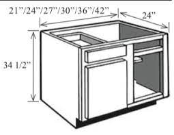 Imagine the floor space of the cabinet as 2 rectangles. Corner Cabinets