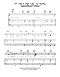 They are junk as far as quality, but they do carry a note. Atomic Kitten The Tide Is High Get The Feeling Sheet Music Pdf Notes Chords Pop Score Guitar Chords Lyrics Download Printable Sku 108384