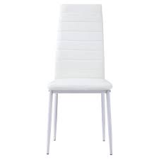 Modern black leather dining chair set of 2 for dining room living room iron legs. Pemberly Row Modern Metal Dining Room Chairs In White Set Of 2 Pr 4753 2025594