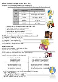 This how, when, and where adverb worksheet works very well for students in 3rd grade and 4th grade. T V Programmes Times Simple Present All Forms Adverbs Of Frequency There To Be Adverbs Time Worksheets Simple Tv