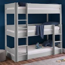 Built to be sturdy even with the height, and made of quality materials, your kids will… Julian Bowen Trio Triple Bunk Bed Julian Bowen Cuckooland