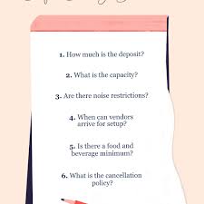 Fortunately for anyone planning their wedding. 28 Wedding Venue Questions You Should Be Asking
