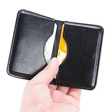 Business Name Card Holder Case Leather Wallet 2 Pocket Credit Card Id Organizer Name Card Holder Leather Business Card Holder Leather Business Cards