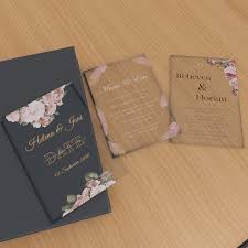 Dank und segen bestimmen die atmosphäre in der. Plexiglas Acryl Einladungskarte Hochzeit Klassik Selbst Gestalten Aram Design