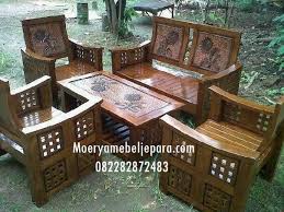 Produksi furniture kayu jati di jepara. Lengkapi Perabotan Furniture Rumah Idaman Anda Dengan Kursi Tamu Minimalis Ukiran Bunga Matahari Dekorasi Luar Ruangan Mebel Kursi