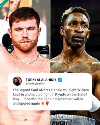 ESPN Ringside on X: Canelo Alvarez will face William Scull on May 3 in  Riyadh in the first bout of his new four-fight deal with Riyadh Season,  Turki Alalshikh announced. t.co2wqROuVEUj 
