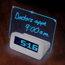 The Written Reminder Alarm Clock Hammacher Schlemmer Alarm Clock Digital Alarm Clock Gadgets And Gizmos