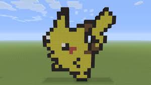 Minecraft Pixel Art Pikachu Pokemon 025 Minecraft Pixel Art Pixel Art Art