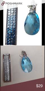 2 Blue Crystal Pendants Crystal Pendant Blue Crystals Crystals