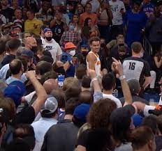 Young scored 36 points and dished out nine assists to lead. Guru On Twitter With Trae Young Eliminating The Knicks In Msg Tonight This Photo Officially Goes Down As One Of The Coldest In Nba History Https T Co 2s07ijtflh