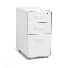 The making process won't be like a walk in the park, but you'd eventually get the hang of it. White Slim Stow 3 Drawer File Cabinet File Cabinets Poppin