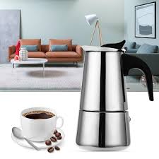 Onetwocups Espresso Coffee Maker Moka Pot Teko Stovetop Filter 300ml 6 Cup Z20 Silver Jakartanotebook Com