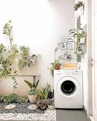 Mesin cuci di kamar mandi aneh tapi efisien idea. Solusi Untuk Ruang Sempit Trik Ide Desain Tempat Cuci Minimalis Dengan Memanfaatkan Sisa Lahan Pada Rumah Modern Homeshabby Com Design Home Plans Home Decorating And Interior Design