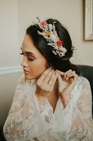 Bridal Dried Flowers Half Crown Brides Hair Accessories Etsy Bride Hair Accessories Bride Hairstyles Braided Hairstyles For Wedding