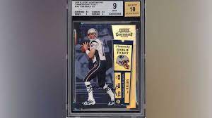 The pandemic has sparked a frenzy for trading cards, and lelands says this holy grail of brady rookie cards is the most expensive football card ever sold. Tom Brady Autographed Rookie Card Sells For Record 3 1 Million