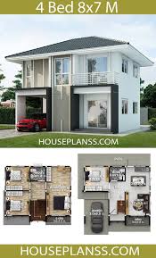 Our 3d home plans gives an idea of how to decorate and arrange these types of home. House Design Plans Idea 8x7 With 4 Bedrooms Home Ideassearch Denah Rumah 3d Denah Rumah Rumah Indah