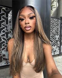 Amazon.com : Blomas 26 Inch Highlight Ombre Lace Front Wig Human Hair 200%  Density 13X6 P4/27 Deep Wave Honey Blonde Glueless Pre Plucked with Baby  Hair HD Lace Frontal Curly Wigs for
