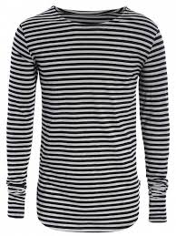 Black And Grey Striped Long Sleeve Shirt Striped Long Sleeve Mens Jersey Top Black And Grey M Mens Outfits Online Shopping Clothes Women Mens Tops