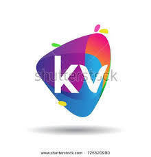 Letter Kv Logo With Colorful Splash Background Letter Combination Logo Design For Creative Industry Web Business And Logo Inspiration Logo Design Lettering
