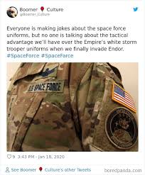 The Us Space Force Reveals Its New Camouflage Uniform People Offer More Suitable Alternatives In 2020 Camouflage Uniform Mocking Uniform