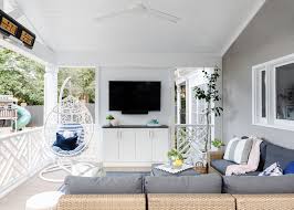 This panel looks good combined with the picket panel. Home Tour Our Outdoor Family Room Carolina Charm