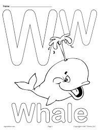 Customize the letters by coloring with markers or pencils. Free Letter W Alphabet Coloring Pages 3 Printable Versions Supplyme