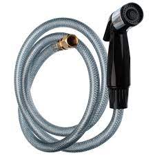A sprayer for a laundry sink can be very helpful. Kitchen Sink Spray Hose Head In Black Plumbing Parts By Danco