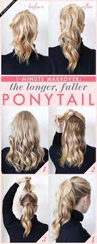 1 Minute Makeover The Longer Fuller Ponytail Makeup Com Hair Styles Ponytail Trick Easy Hairstyles