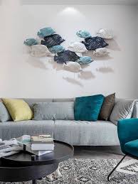 Hiasan dinding kamar tidur bernuansa monokrom hitam putih memang seolah abadi, tengok saja desain kamar tidur memadukan hiasan dinding dari selotip hitam pada dinding bercat putih. Modern Sederhana Besi Tempa Ikan Hiasan Dinding Dekorasi Rumah Ruang Tamu Dinding Mural Hiasan Hotel Kantor Dinding Stiker Kerajinan Tangan Wall Stickers Aliexpress