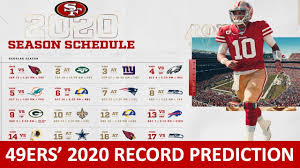 Find out the latest game information for your favorite nfl team on. 49ers 2020 Record Schedule Predictions For Every Game On San Francisco S 16 Game Schedule Youtube