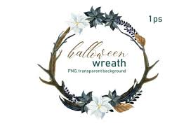 Download Boho Halloween Wreath Clipart Graphic By Lena Dorosh Creative Fabrica Yellowimages Mockups