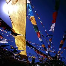 Drapeau Banderole Tibetain Oko Oko Bouddhisme Banderole Drapeau De Priere