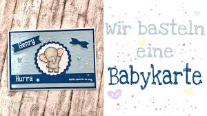 Alles was sie brauchen, ist ein paar babysöckchen. Babykarte Karte Zur Geburt Basteln Youtube