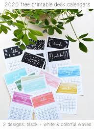 Year 2021 printable yearly and monthly calendars with holidays and observances. Printable 2020 Desk Calendars Centsational Style
