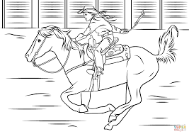 Preventing a rodeo horse from running up the fence learn some tips from our rodeo expert on how to keep your horse away from the fence in this free instructional video on horse riding and rodeo barrel racing. Cowgirl Riding Horse Coloring Page Free Printable Coloring Pages Coloring Home