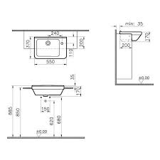 Backed by expert customer service. Vitra S50 55cm Compact Square Semi Recessed Basin