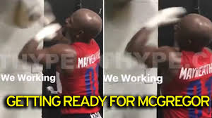 Footage Emerges Of Floyd Mayweather Preparing For Conor Mcgregor