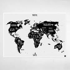 Surinamese authorities have announced the closure of land and sea borders except for repatriations and essential travel. A1 Plakat Weltkarte Sw Von Amy And Kurt Berlin