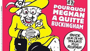 La reine d'angleterre a retrouvé kate, william et les enfants pour la première fois en six mois. Meghan Markle Etouffee Par Elizabeth Ii La Une De Charlie Hebdo Scandalise Les Britanniques Midilibre Fr