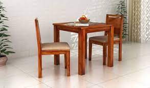 ??upgrade upholstered cushion?this dining table includes 1 dining table and 2 upholstered dining chairs, the contemporary faux leather our wood dining set mix a contemporary design with classic comfort, this kitchen table will look great in your kitchen or dining room. 2 Seater Dining Table Set Buy Two Seater Dining Table Set Online