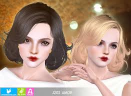 But be very careful !! Retro Wave Bob Hairstyle J202 Amor The Sims 3 Catalog