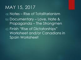 May 15 2017 Notes Rise Of Totalitarianism Ppt Download