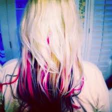 See more ideas about pink hair, pink hair extensions, hair. My Blonde Hair With Pink Dark Brownish Black Extensions Katie M S Photo Beautylish