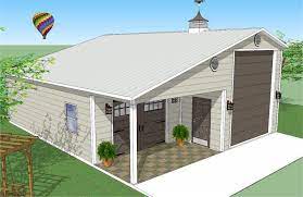 Steel Rv Garage With Truck Or Boat Garage Metal Buildings Metal Building Homes Garage House Plans