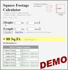 **this calculator also calculates square feet, total height in feet, total height in inches, total length in feet and total length in inches. How Many Inches In A Square Foot Calculator Novocom Top