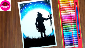Maha shivratri is on thursday, march 11, and fasting will begin at dawn. Parbez Drawing Academy How To Draw Maha Shivaratri Shiva Chaturdashi Drawing With Oil Pastels Step By Step Facebook