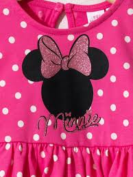 pembe kiz bebek minnie mouse baskili elbise lc waikiki canli pembe kizlar bebek